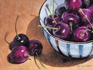 'Cherries' - Original oil painting by Matthew Allton