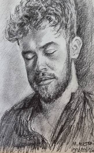 'Young Man' - Original pencil sketch by Matthew Allton