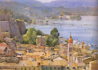 'High Above the Old Town, Corfu' by David Curtis